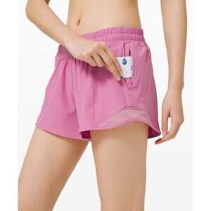 Lululemon Hotty Hot Short II *Long 4" Magenta Glow Pink 10 Tall